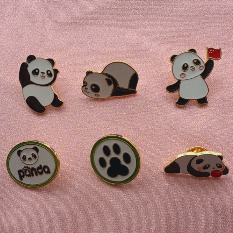 Event Party - 6 stks Cartoon China Panda Badge