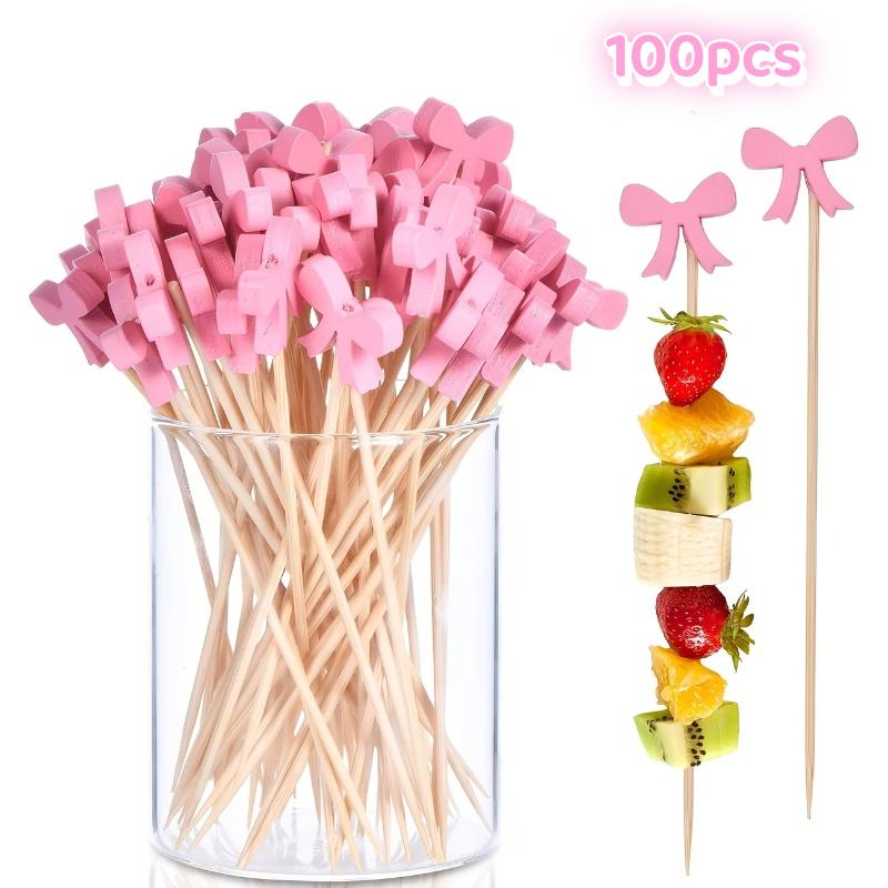 Centerpiece Stick - Houten Cocktailprikkers 100 Stuks Wegwerp Bamboe