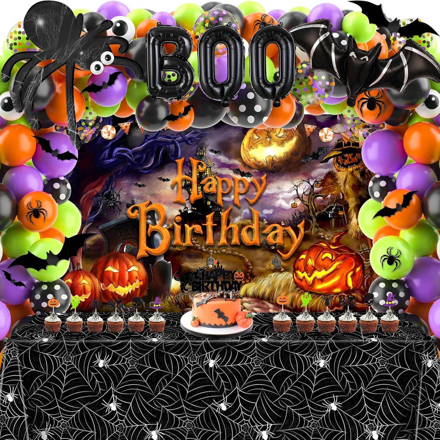 Balloon Arch Kit - Halloween Feestdecoraties 105 Stuks Spider Web