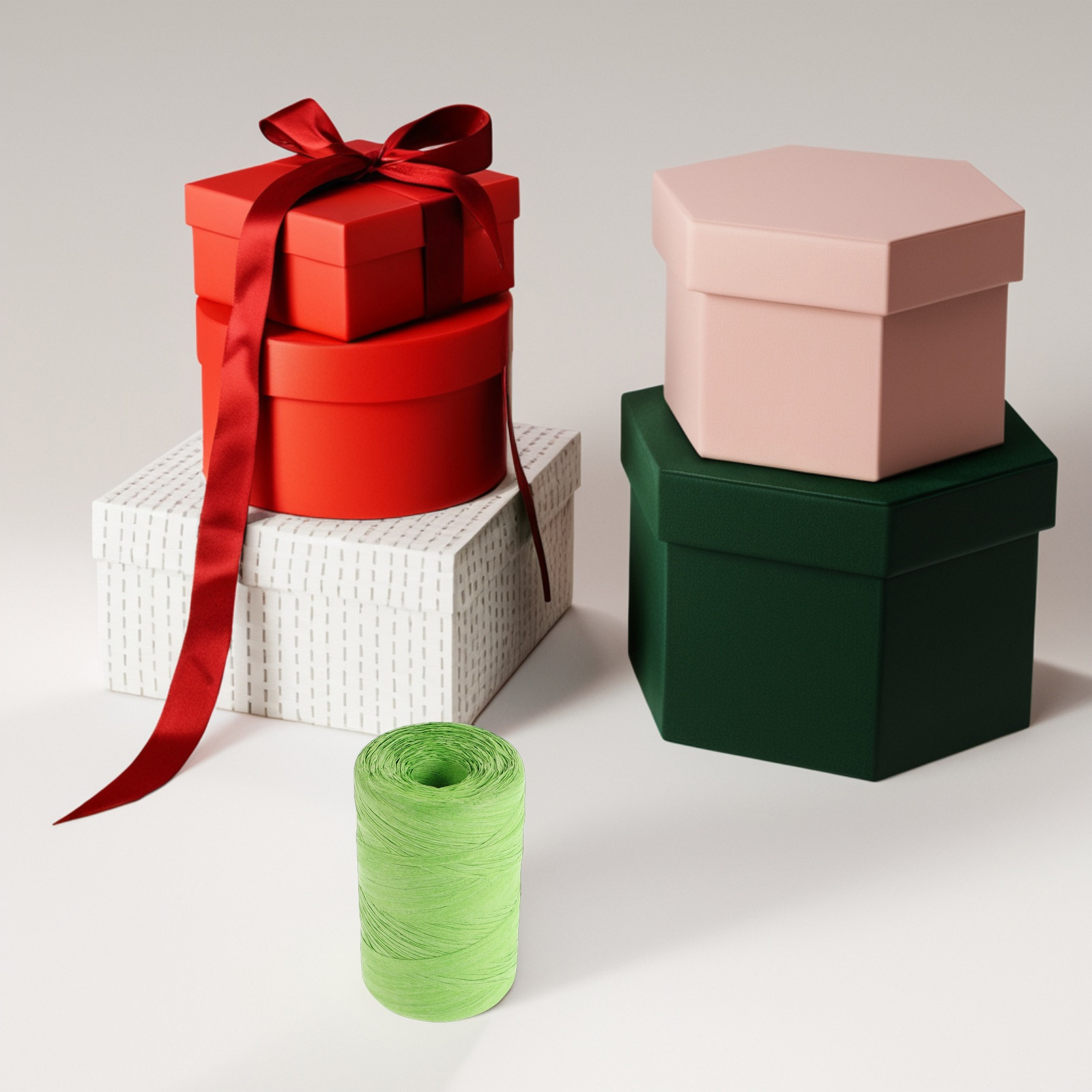 Papercraft Supply Ribbon - Gekleurd raffiapapierlint, verpakkingskoord voor het inpakken