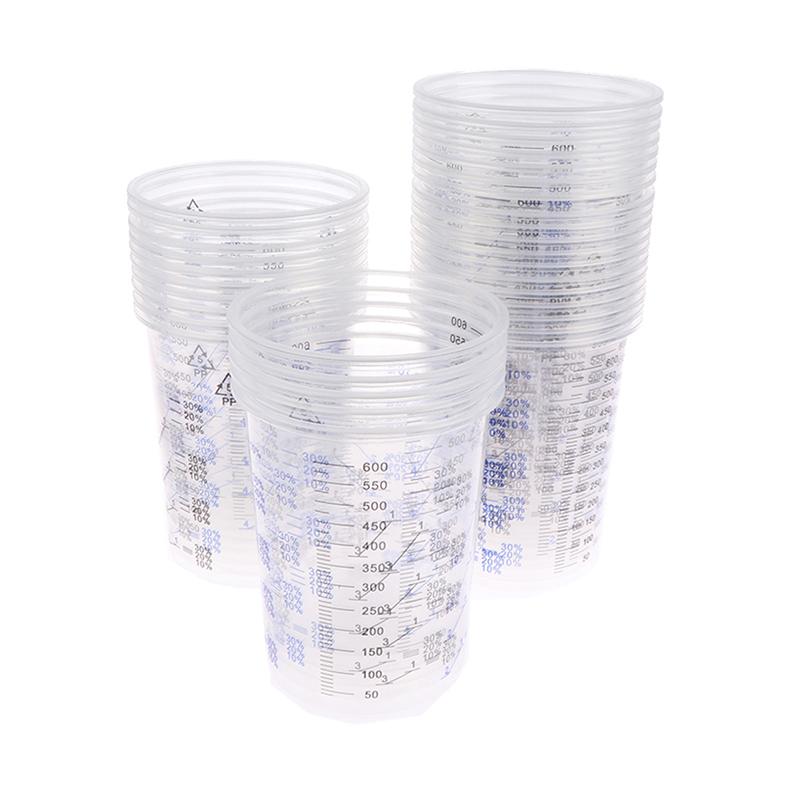 Plastic Cup 50Pcs - 10/50 stuks gekalibreerde verfmengbekers, plastic verfmengbekers