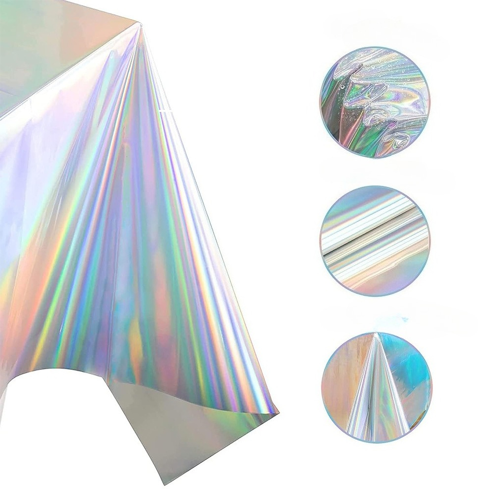 Table Cloth Disposable - Holografisch feesttafelkleed Wegwerp plastic regenbooglaser tafelkleed
