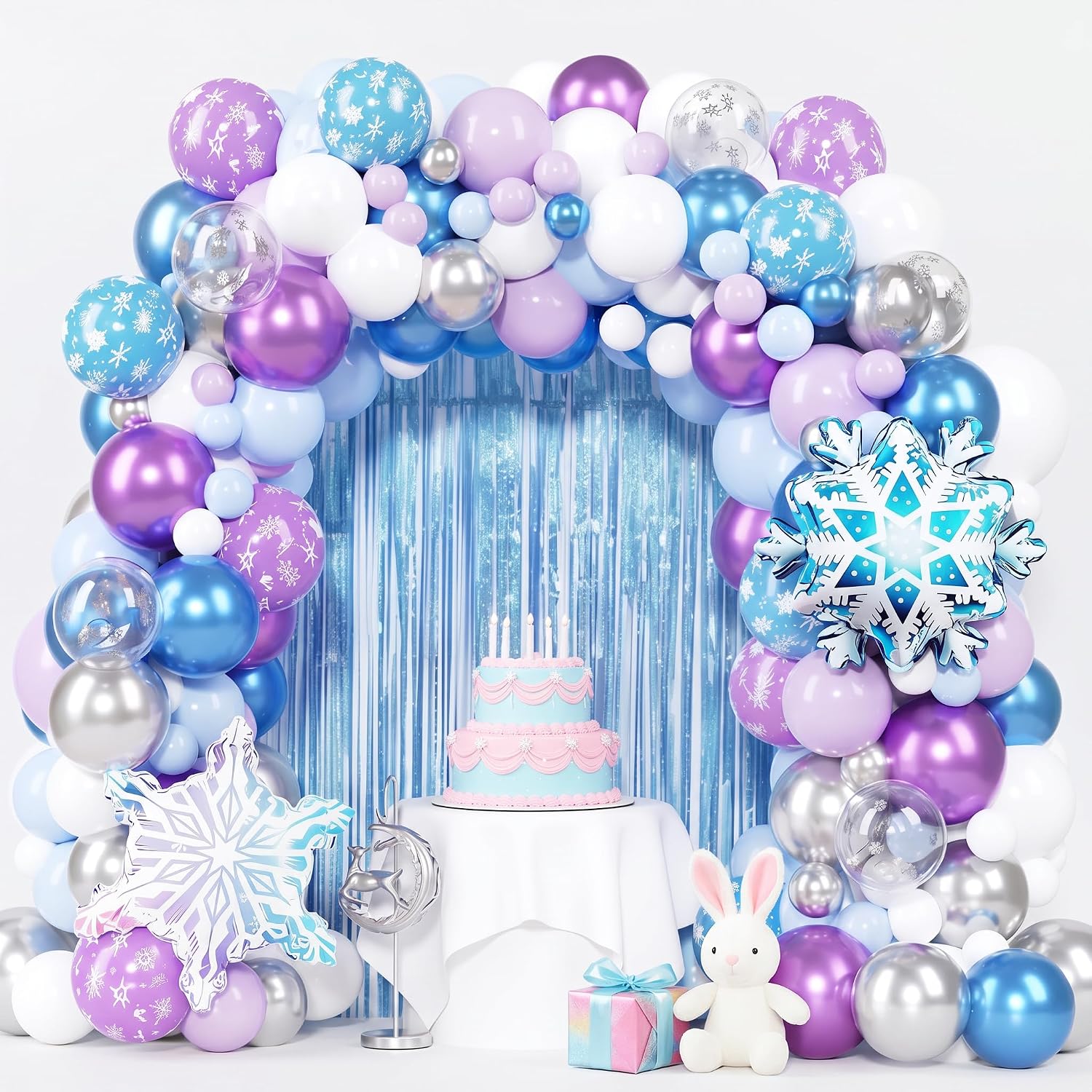 Balloon Arch Kit - 148-delige Frozen Ballonnenboogset Winter Wonderland Feestdecoratie