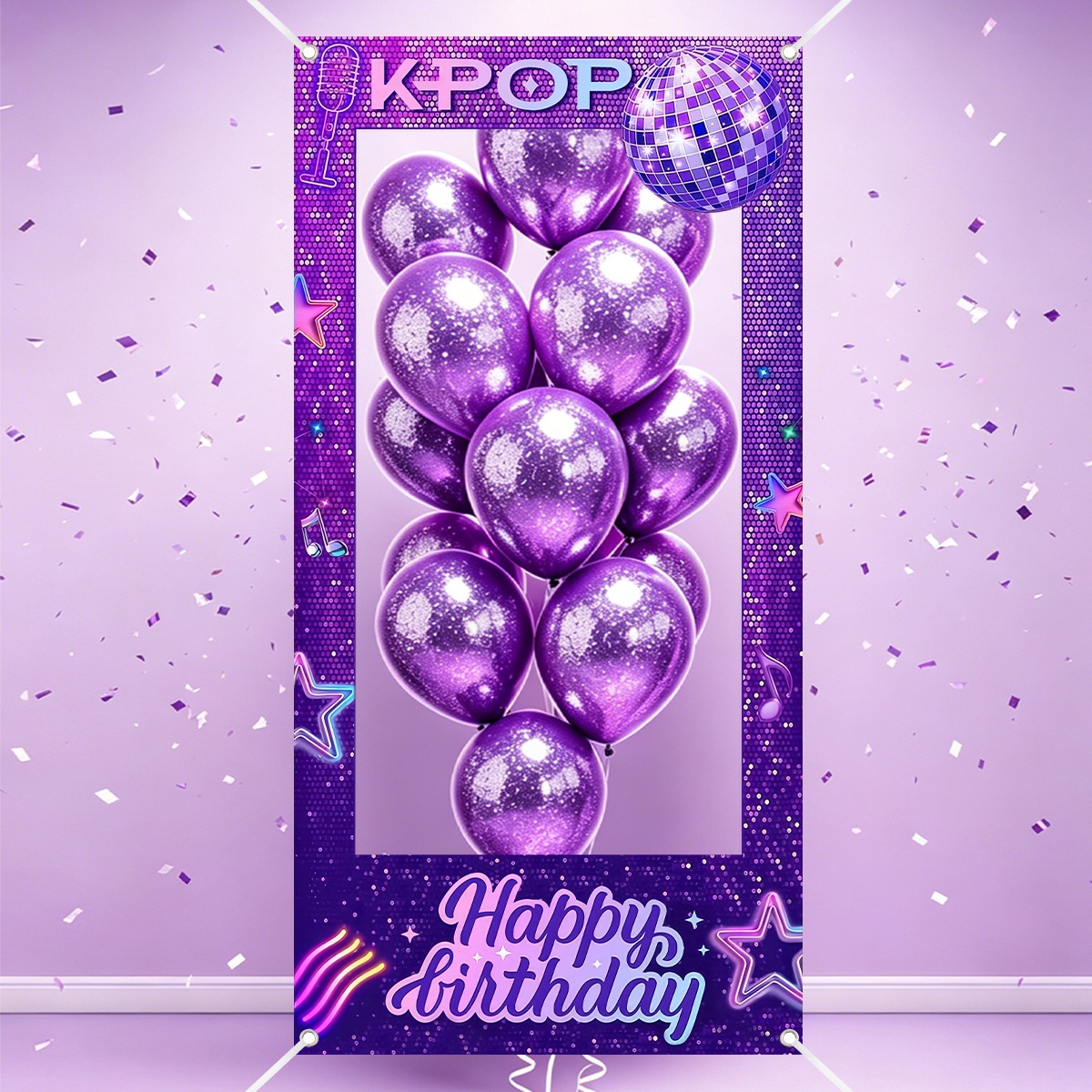 1 stuk paarse K-POP fotolijst  - Photo Booth Frame recensie en prijs