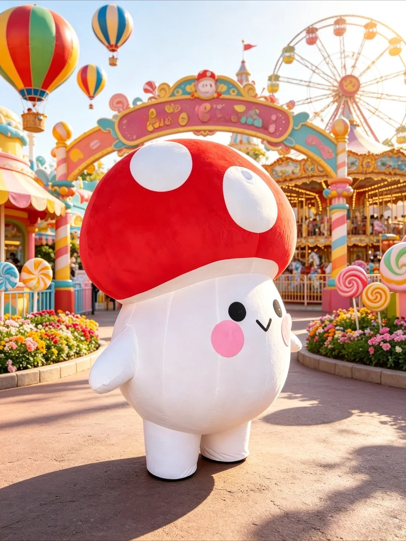 Opblaasbaar paddenstoelmascott - Event Party recensie en prijs