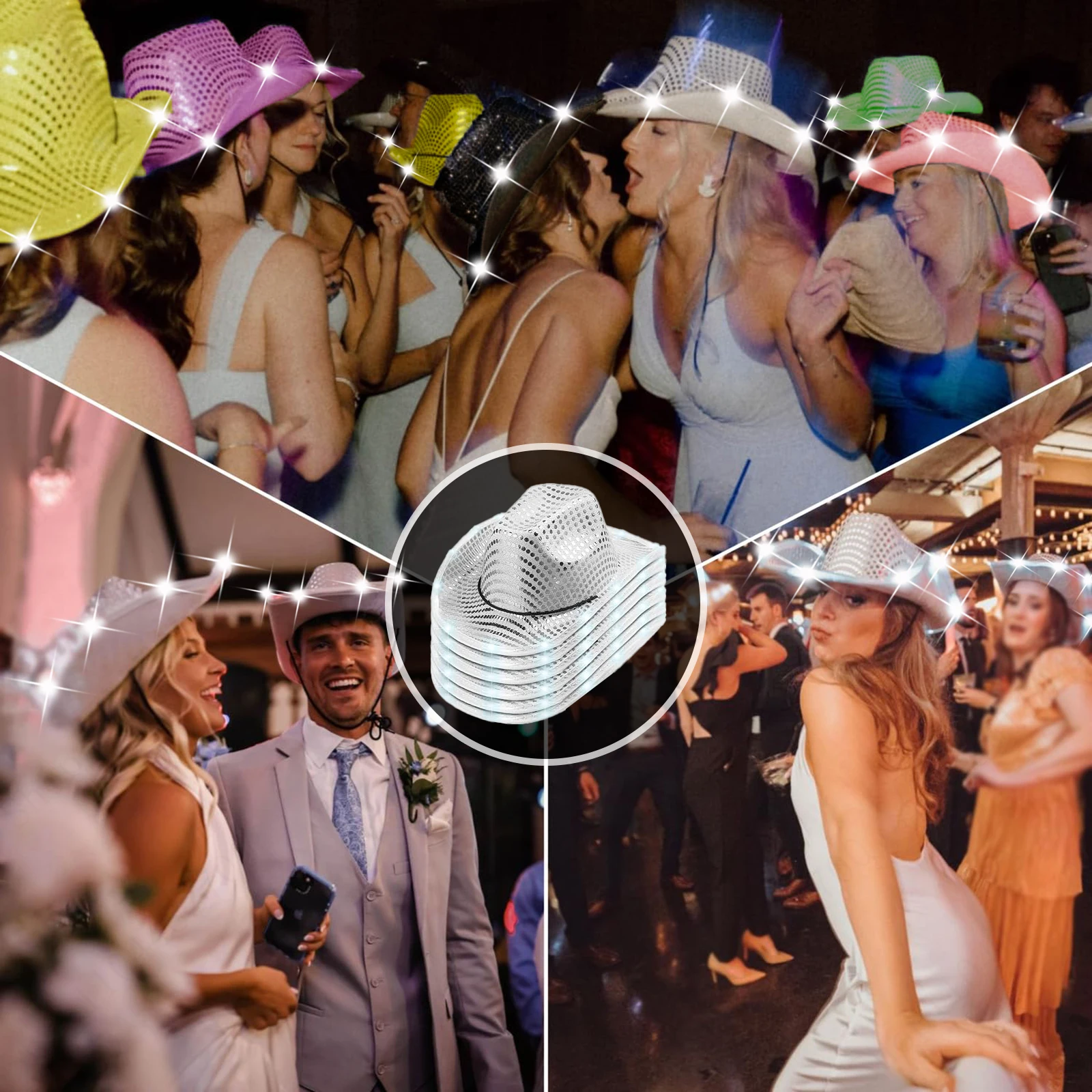 4/6/8/10/12/16 Stuks LED Cowbo - Party Hat Cone recensie en prijs