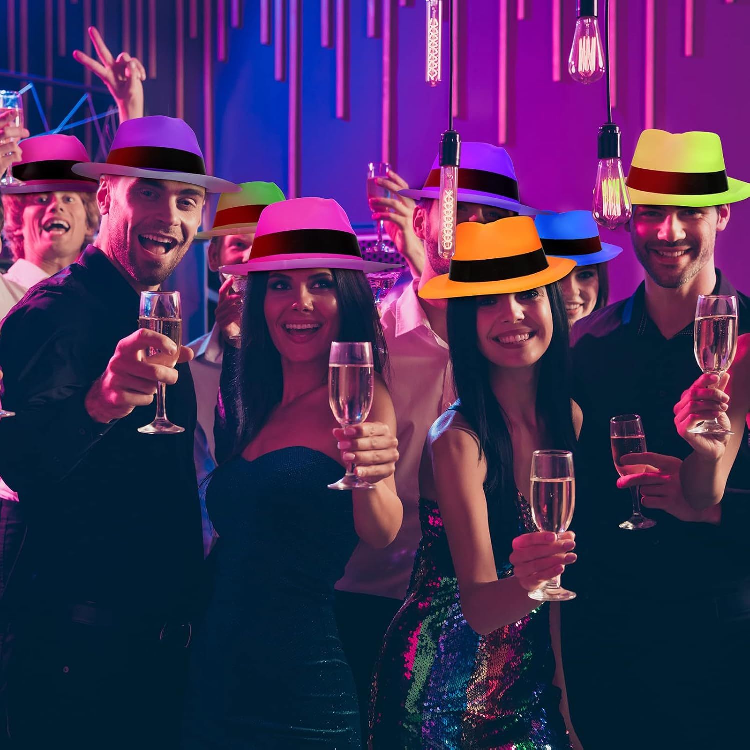 12-delige feesthoeden in neon  - Party Hat Cone recensie en prijs