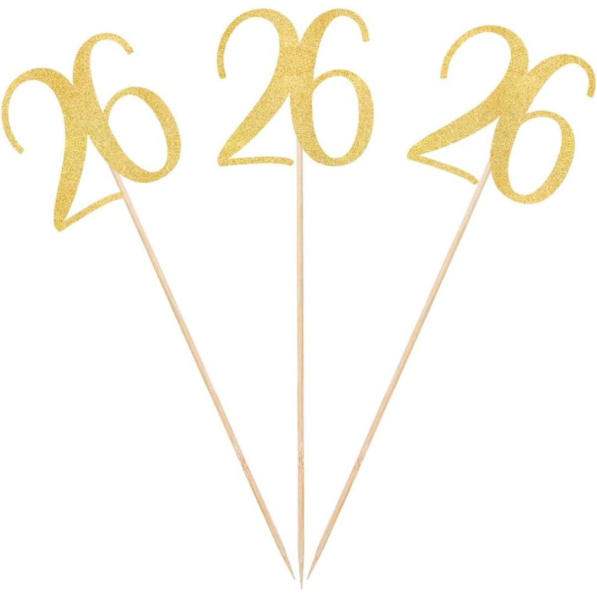Gouden glitter 26e verjaardag  - Centerpiece Stick recensie en prijs