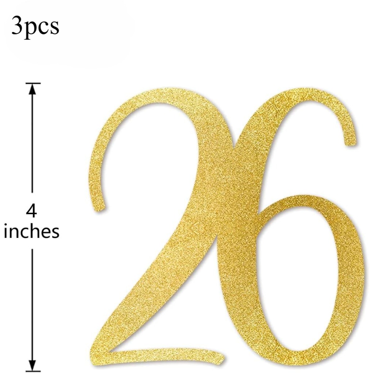 Gouden glitter 26e verjaardag  - Centerpiece Stick recensie en prijs