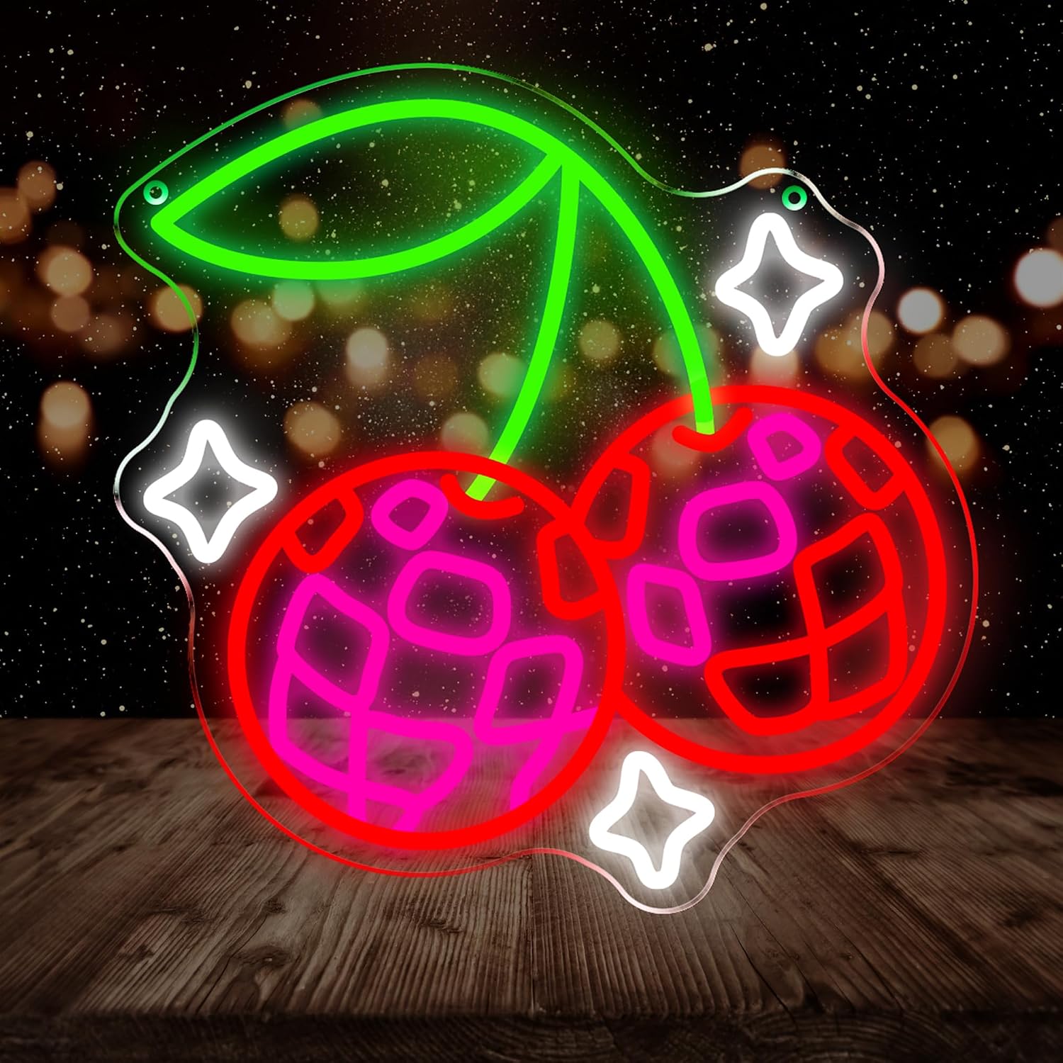 Disco Ball Cherry LED Neonbord - Neon Sign Party recensie en prijs