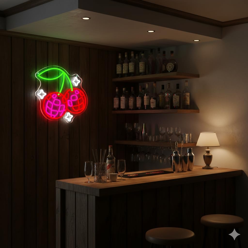 Disco Ball Cherry LED Neonbord - Neon Sign Party recensie en prijs